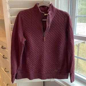 L.L. Bean Quilted Quarter Zip Pullover